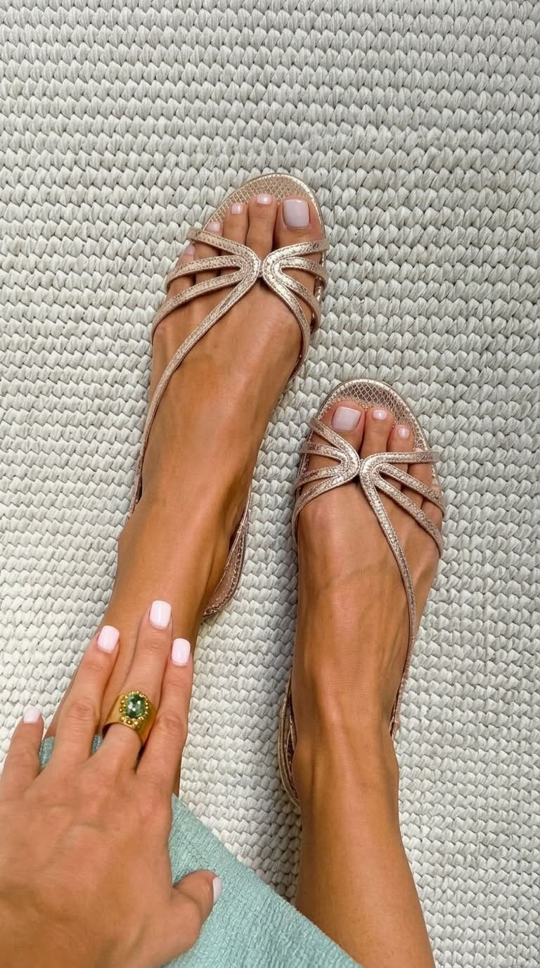 Ginevra | Goldene Sandalen - Sommerliche Eleganz