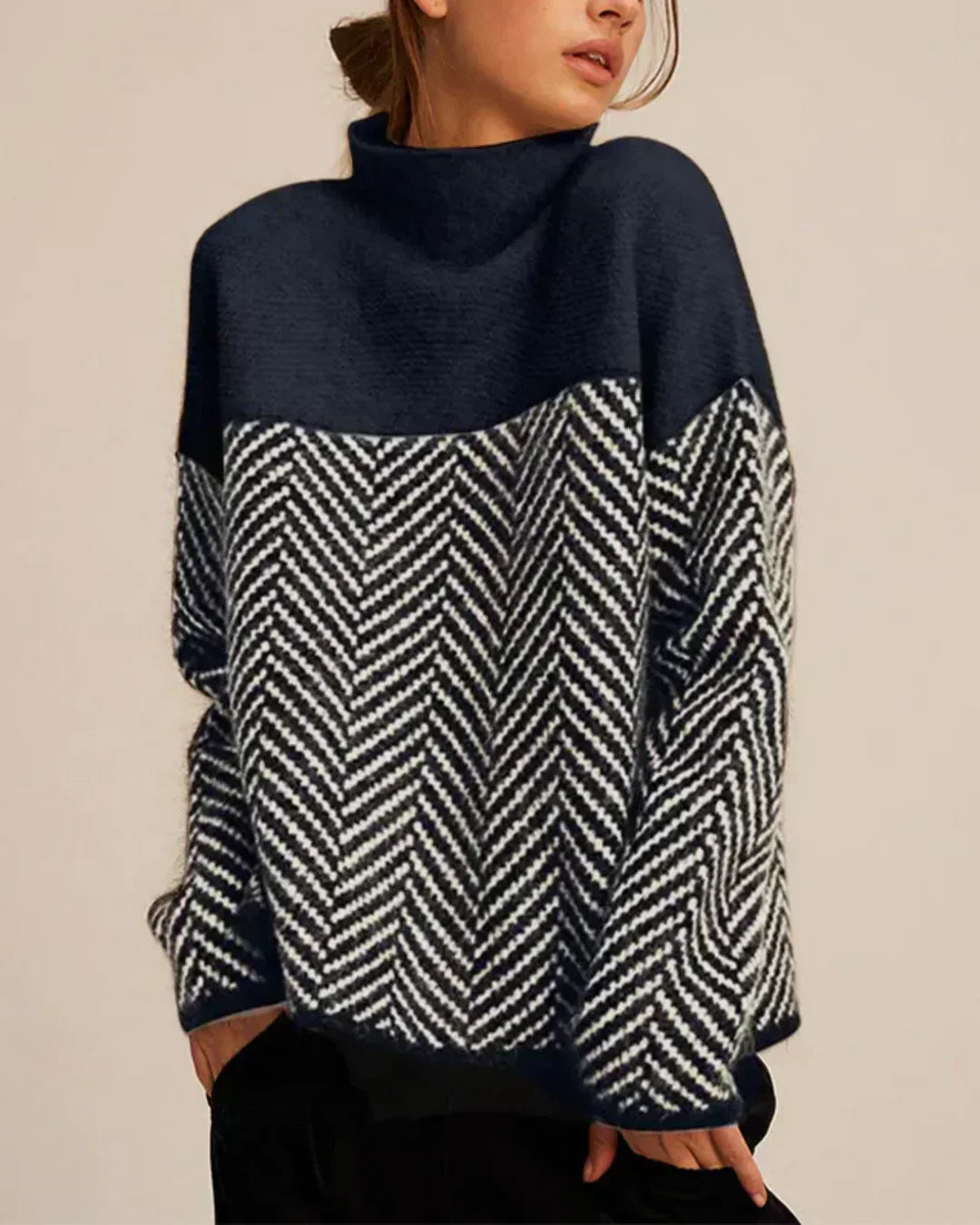 Sarah | Baumwoll-Rollkragenpullover