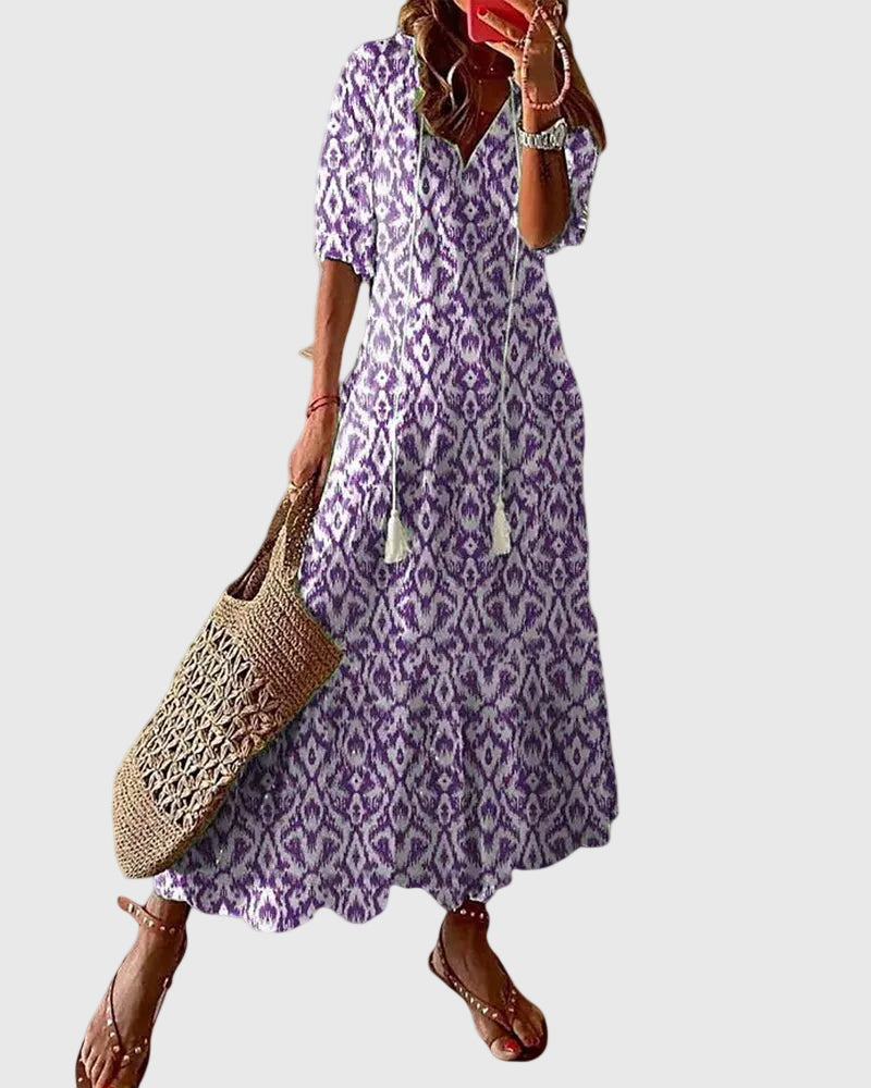 Amalia | Vintage Boho Sommer-Maxikleid