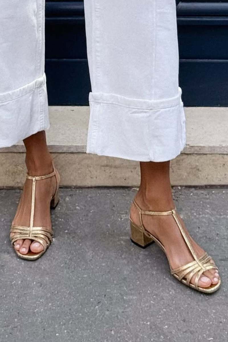 Allegra | Goldene Sandalen - Elegant für den Tag