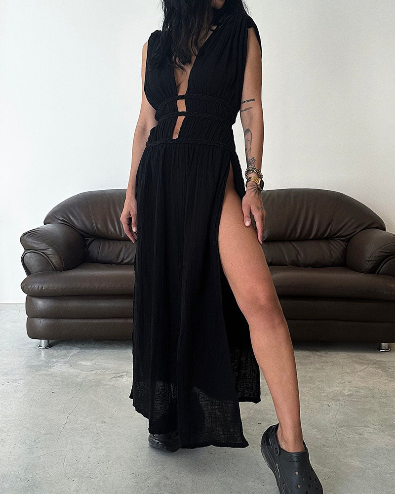 Zolla - Strukturiertes Schlitzkleid
