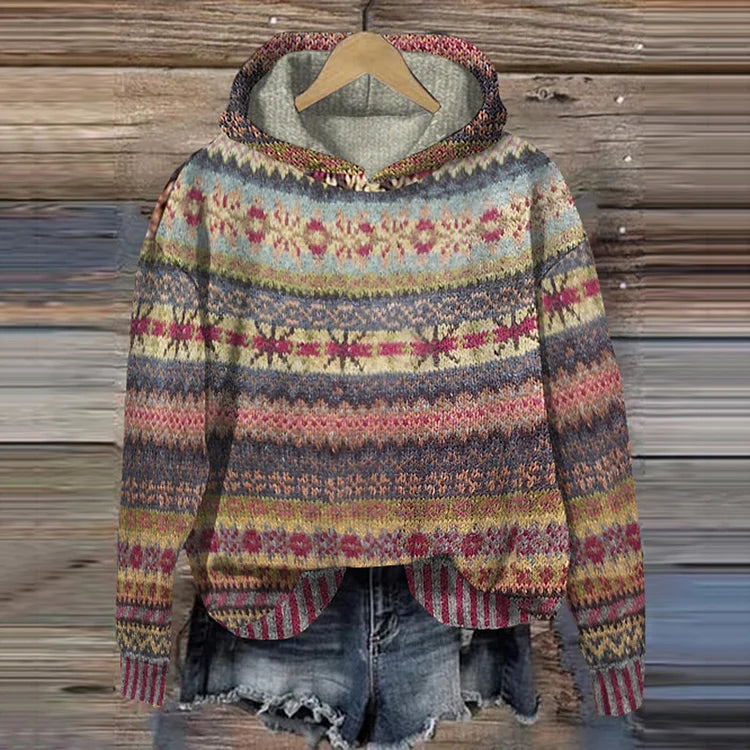Gabby | Retro-Sweatshirt im Ethno-Stil