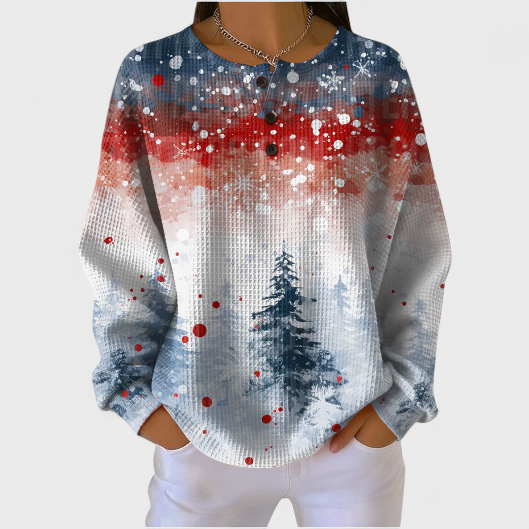 Alix - Weihnachts-Pullover mit Tannenbaum-Muster