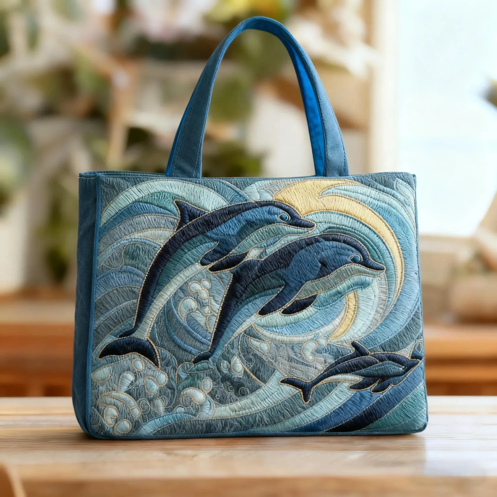 Handgefertigte Tasche - Meeresdelfin
