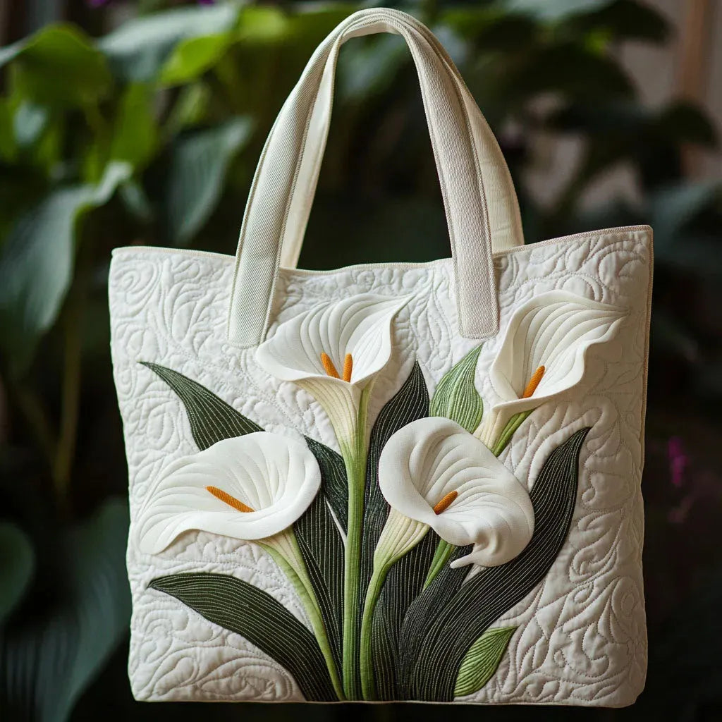 Handgefertigte Tasche - White Arum