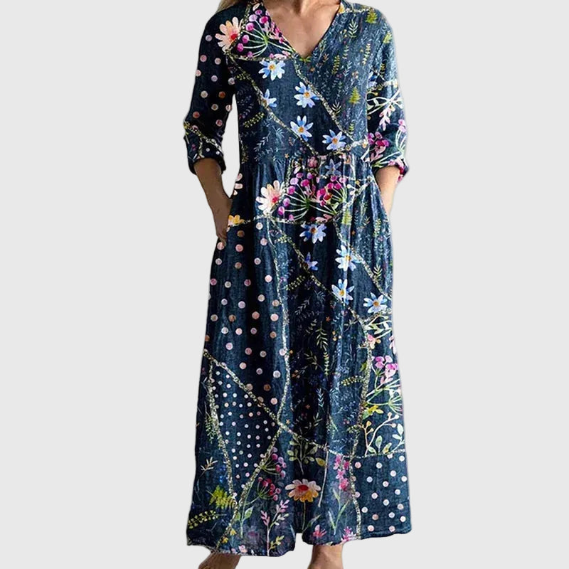 Weide | Elegantes Elch-Maxikleid