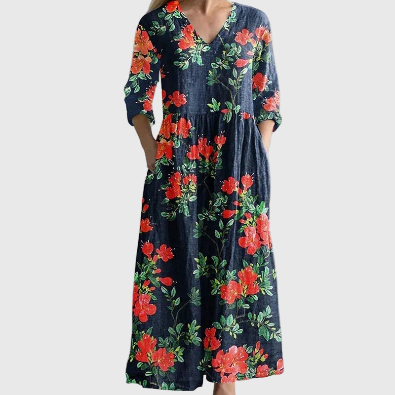 Weide | Elegantes Elch-Maxikleid