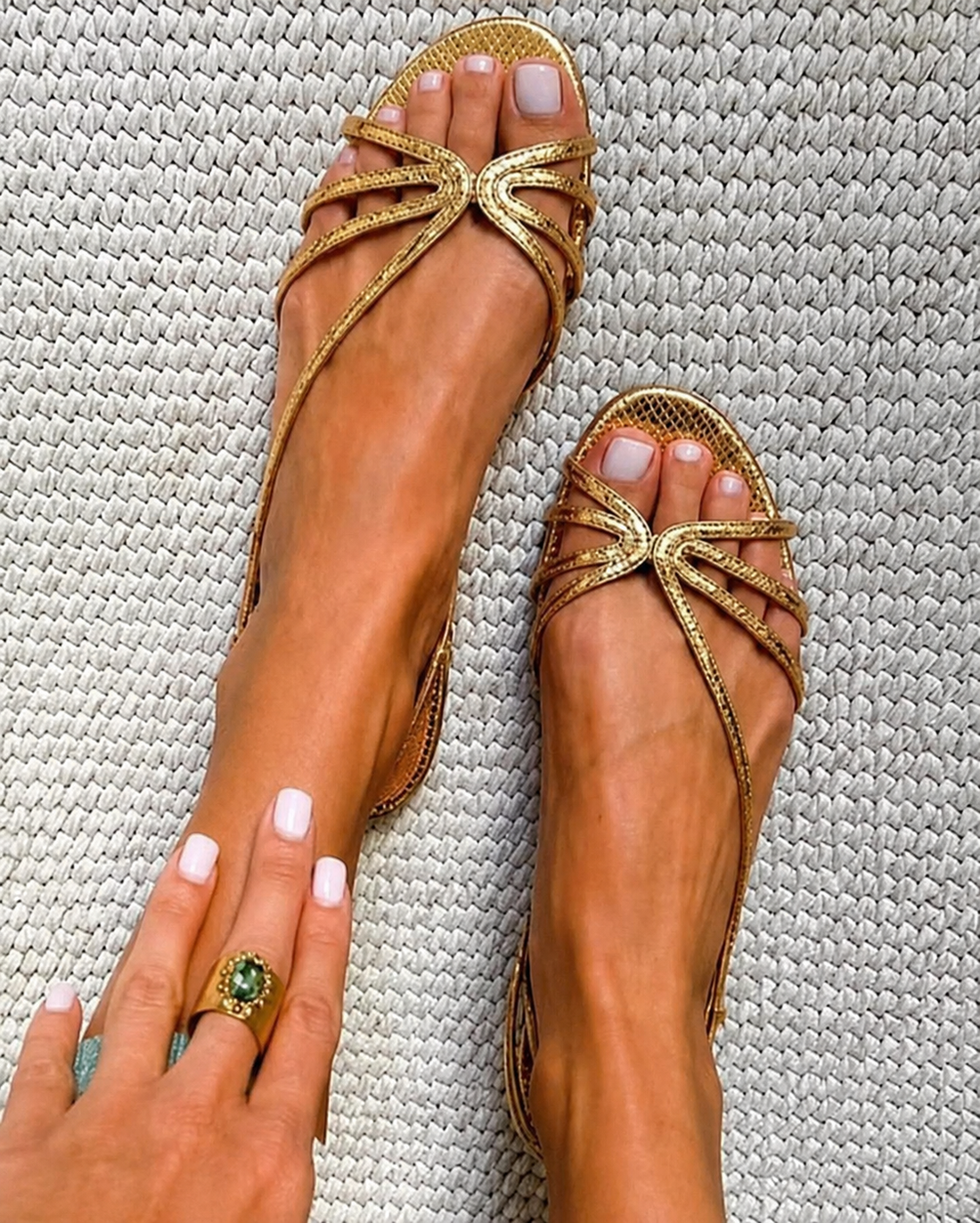 Ginevra | Goldene Sandalen - Sommerliche Eleganz