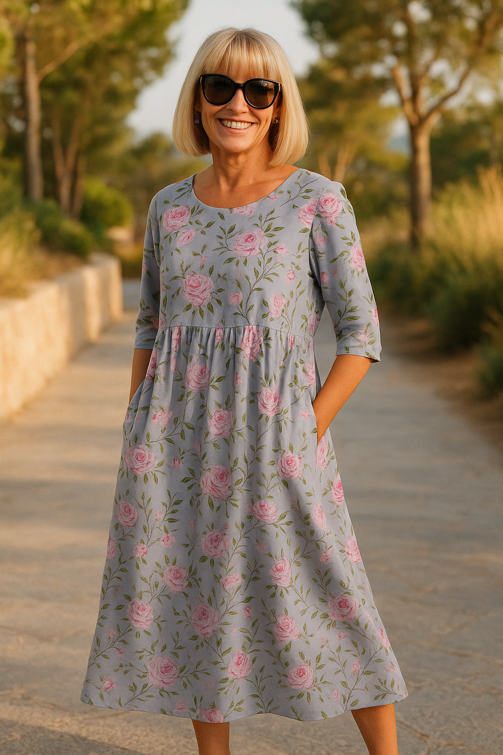 LUNA RELAX MIDI-KLEID