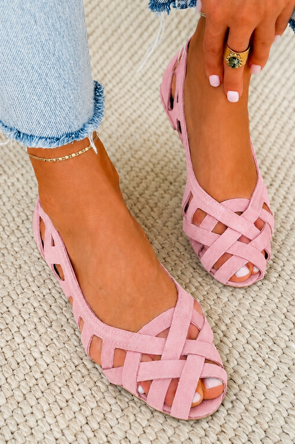 Katharina | Viva Sommer-Sandalen mit Flechtmuster