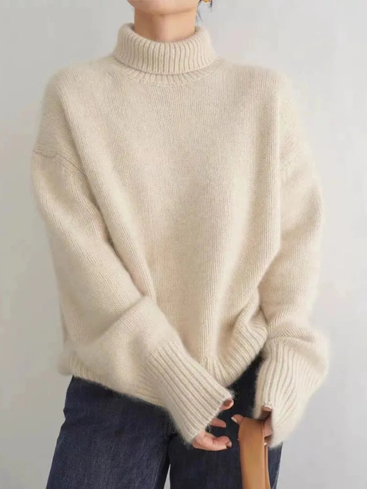 Amaya | Luxuriöser Kaschmir-Rollkragenpullover