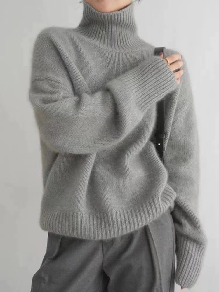 Amaya | Luxuriöser Kaschmir-Rollkragenpullover