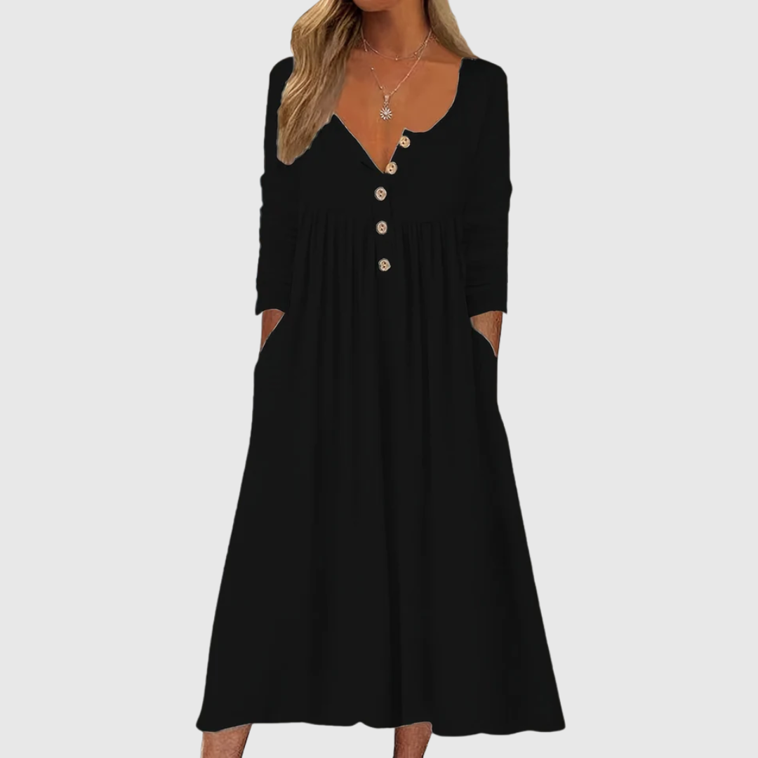 ZARA | Midikleid mit Knöpfen vorne