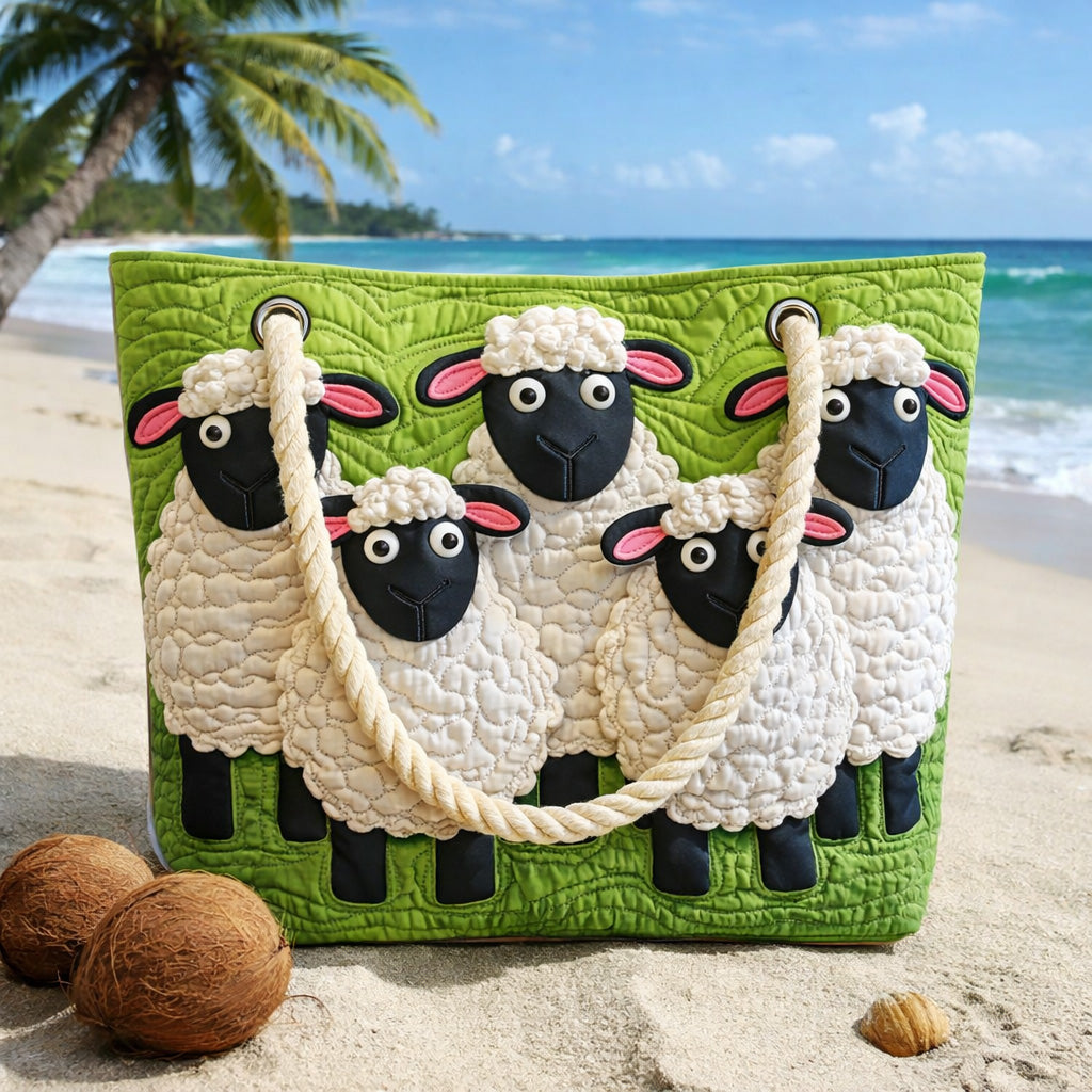 Handgefertigte Strandtasche | Schafhimmel