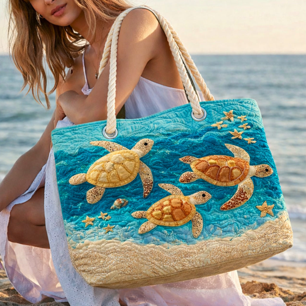 Handgefertigte Strandtasche | Küste von Tortuga Dorada