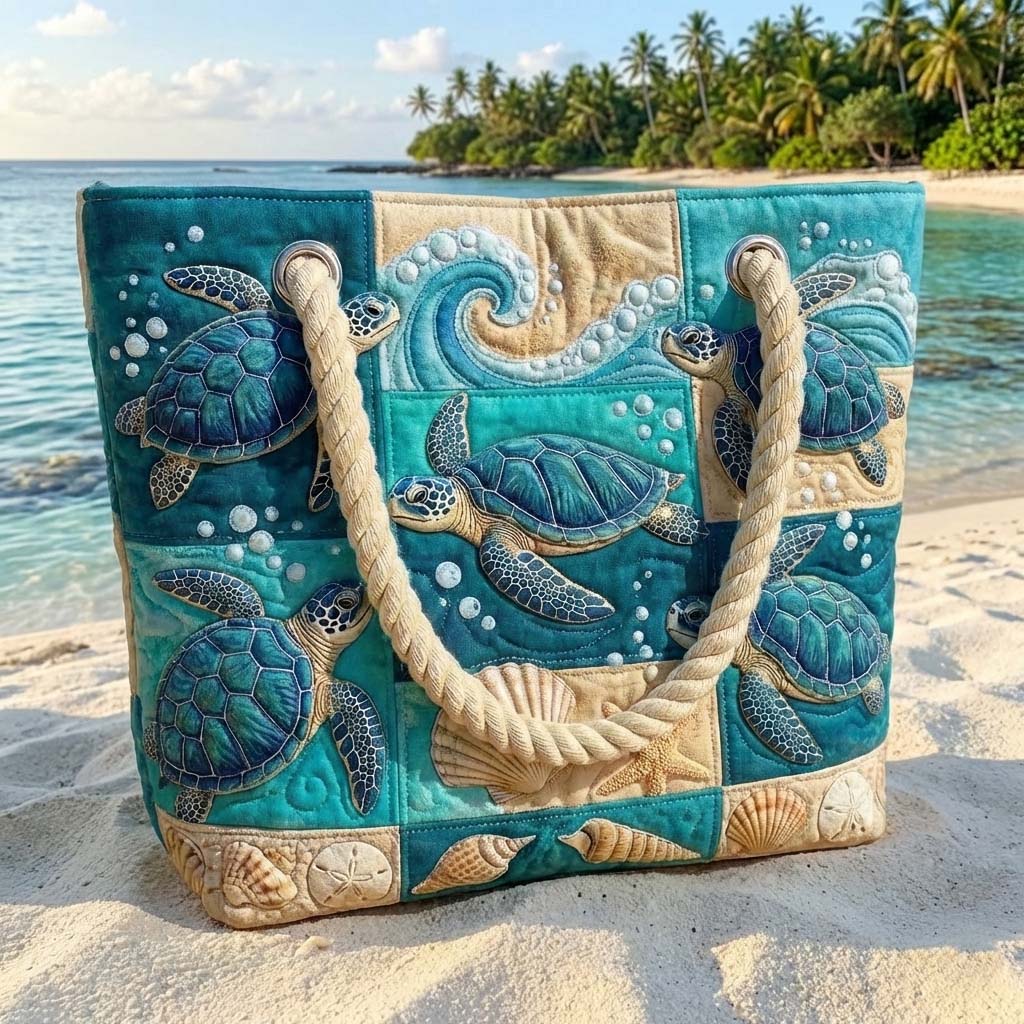 Handgefertigte Strandtasche | Schildkrötenbucht