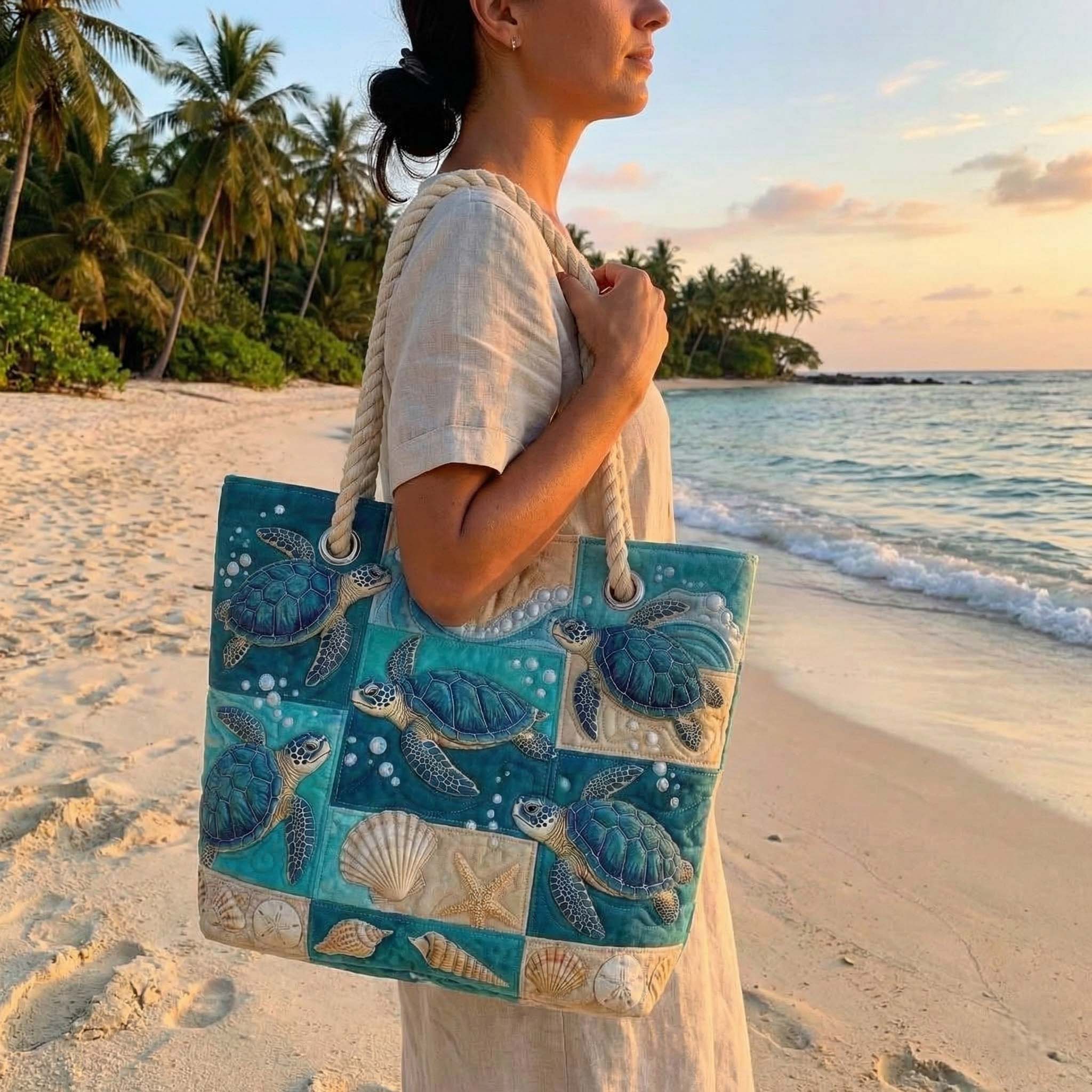 Handgefertigte Strandtasche | Schildkrötenbucht