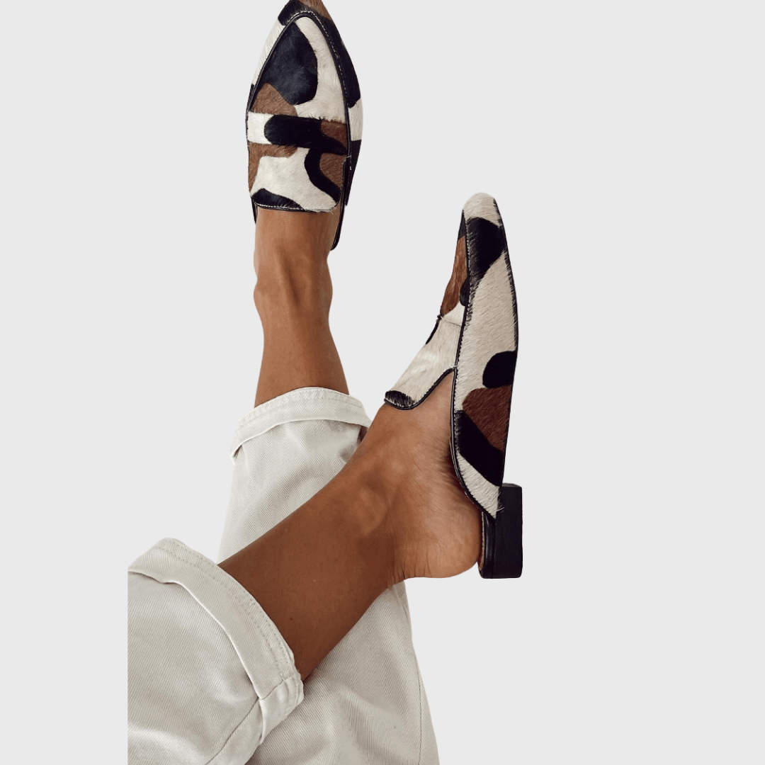 Liselotte - Mokassins mit Rindsledermuster