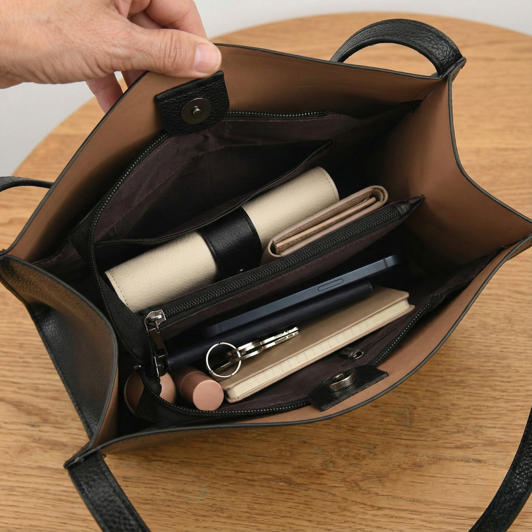 Elena | Elegante Schultertasche aus Leder