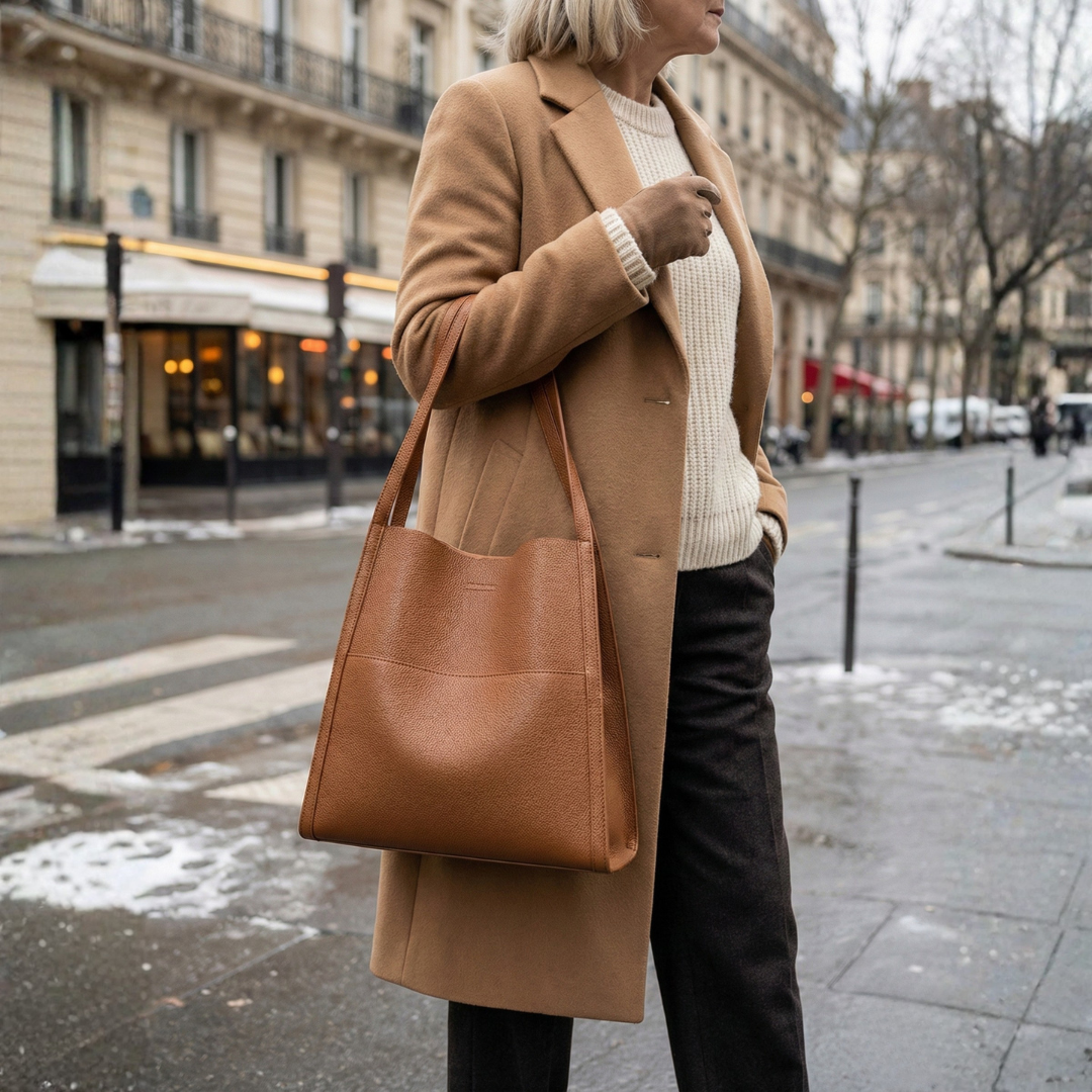 Elena | Elegante Schultertasche aus Leder
