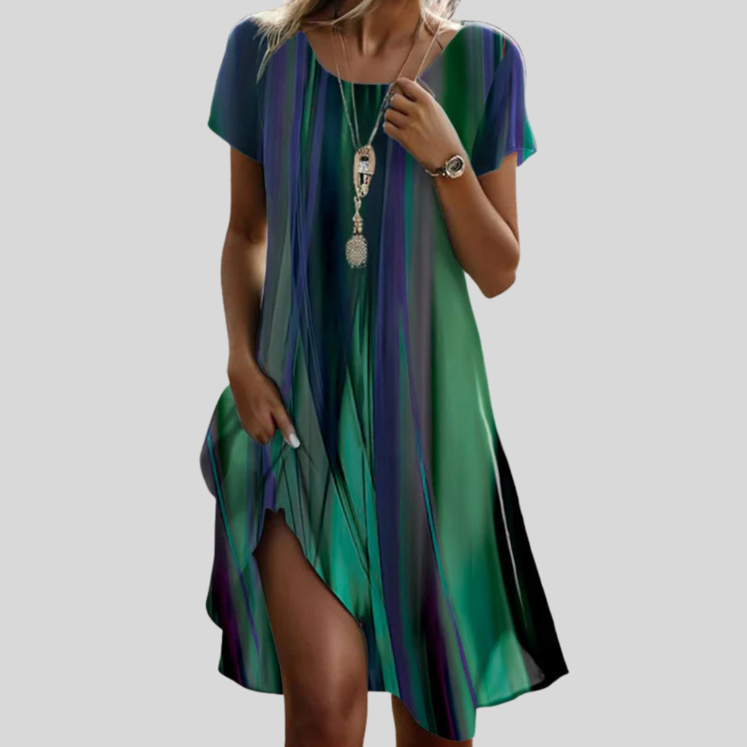 Genna - Boho-Freizeitkleid mit Farbverlauf