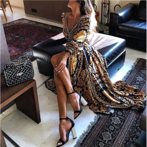 Faye - Kleid mit Boho-Muster