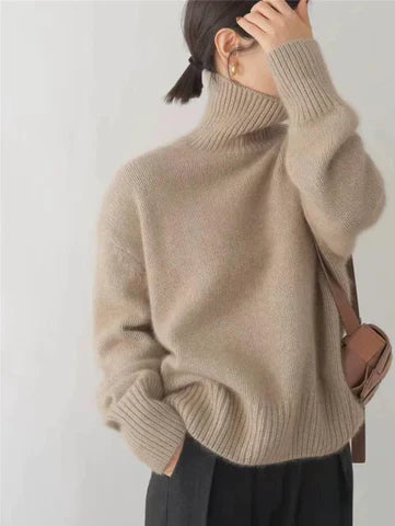 Amaya | Luxuriöser Kaschmir-Rollkragenpullover