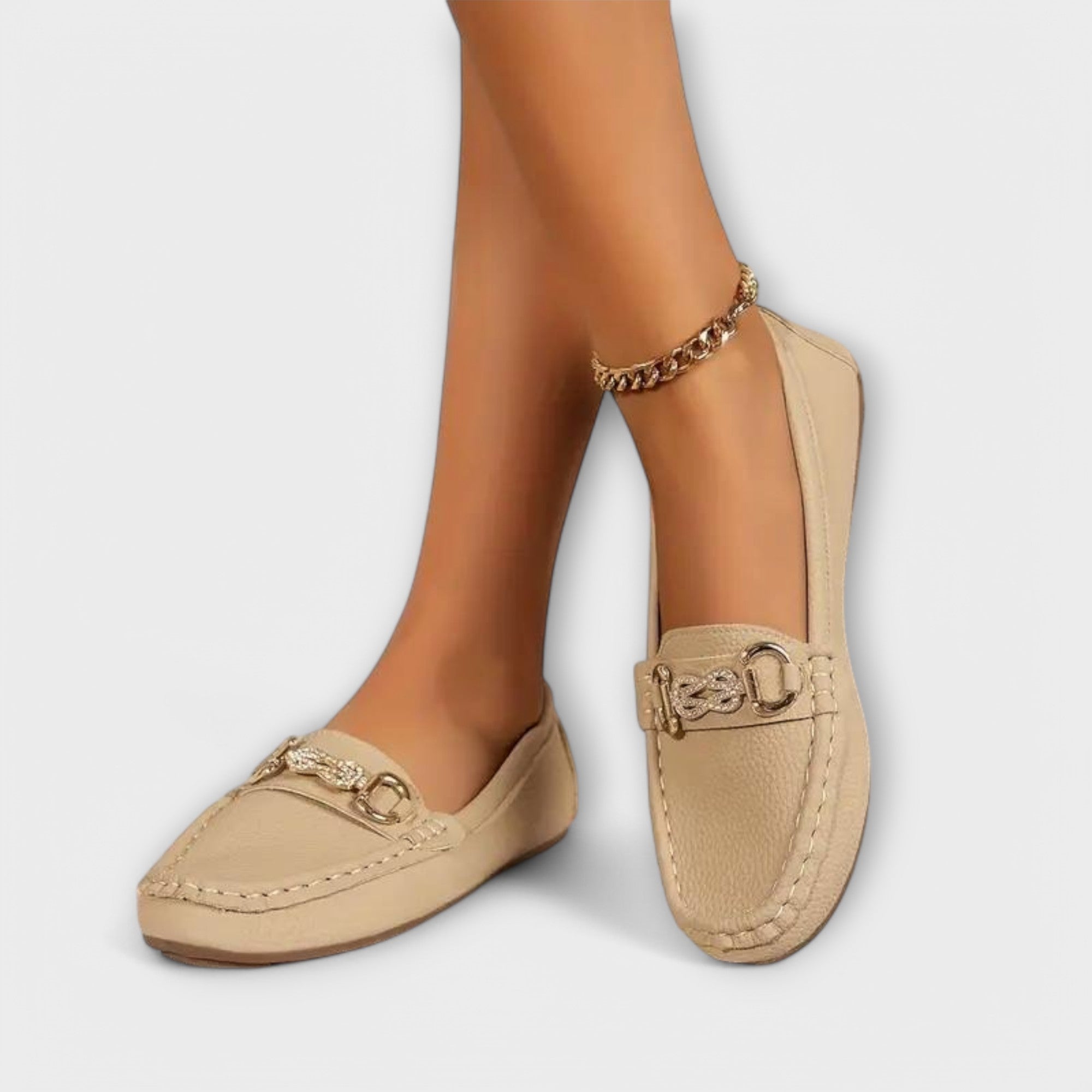 Adele - Schwarze Loafer mit Schnalle