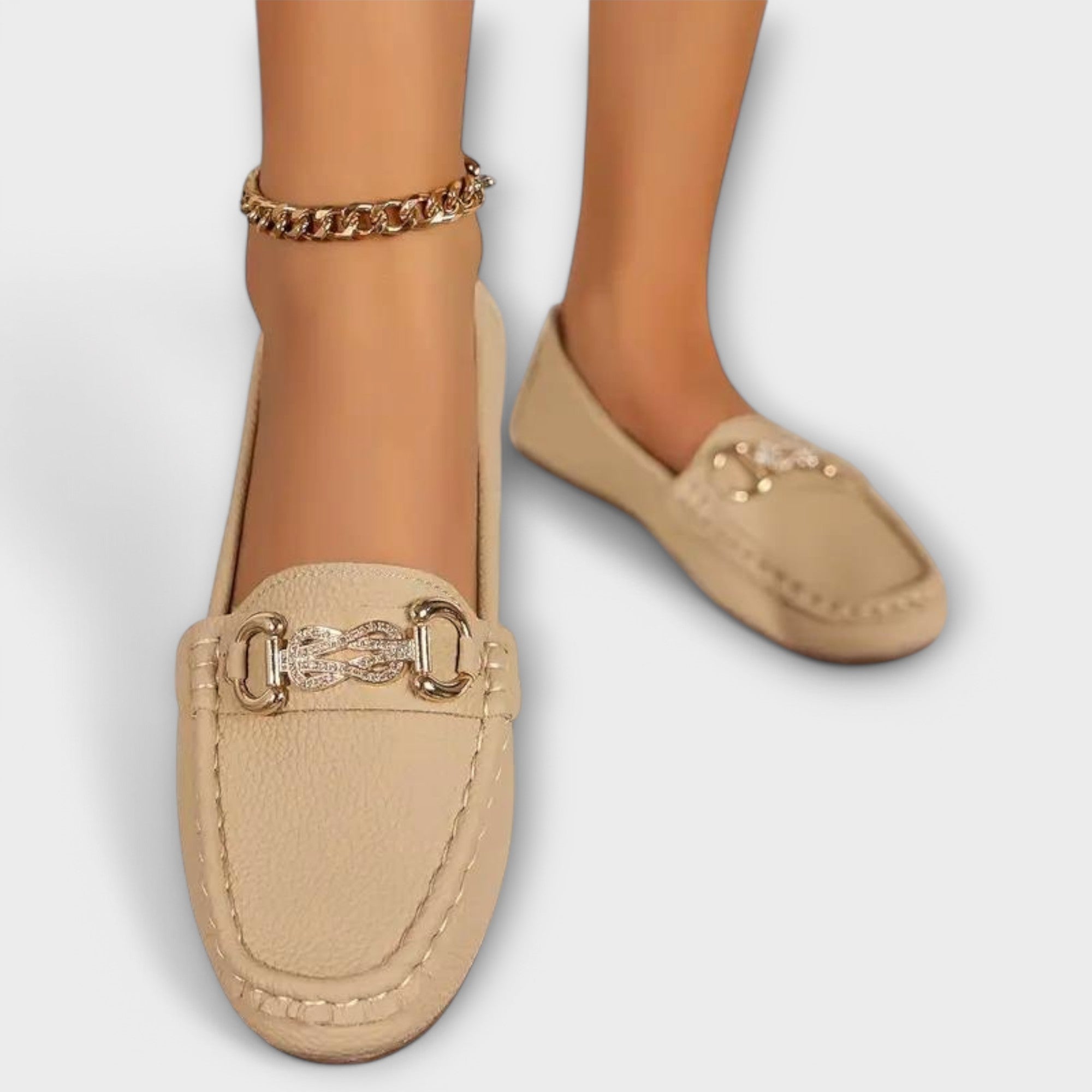 Adele - Schwarze Loafer mit Schnalle