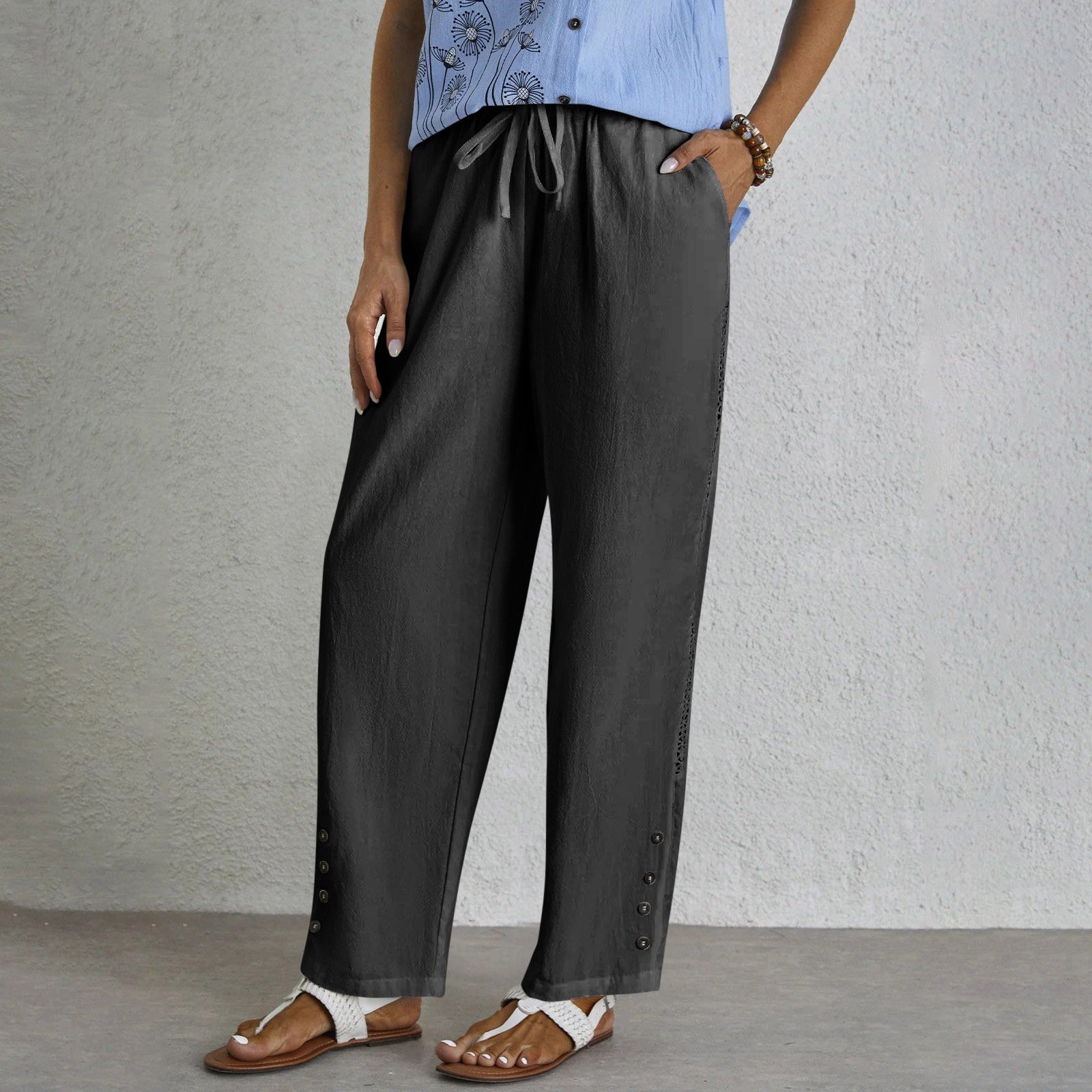 Shania - Lässige Button-Down-Hose