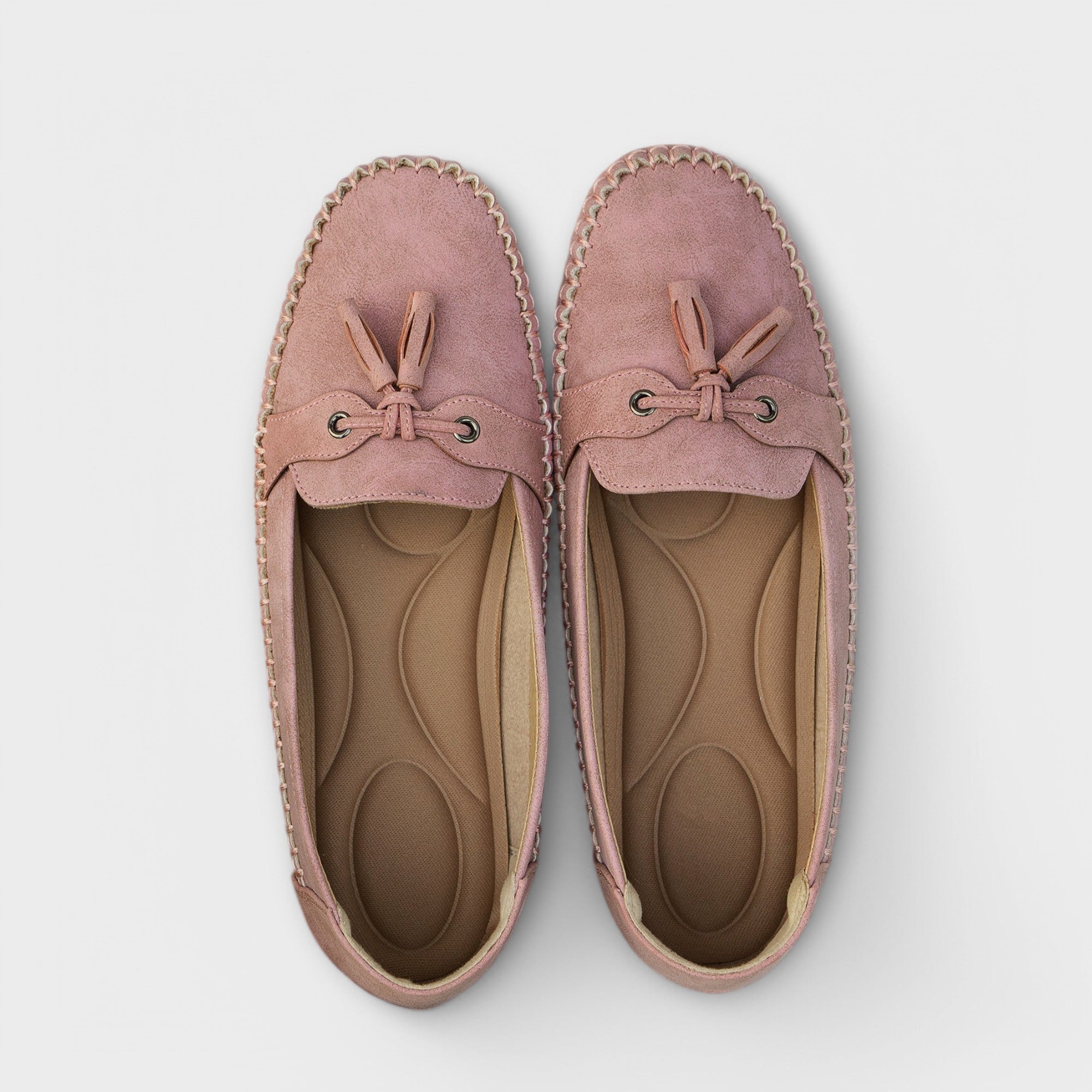 Lieselotte - Blaue Bootsmokassins mit Quasten