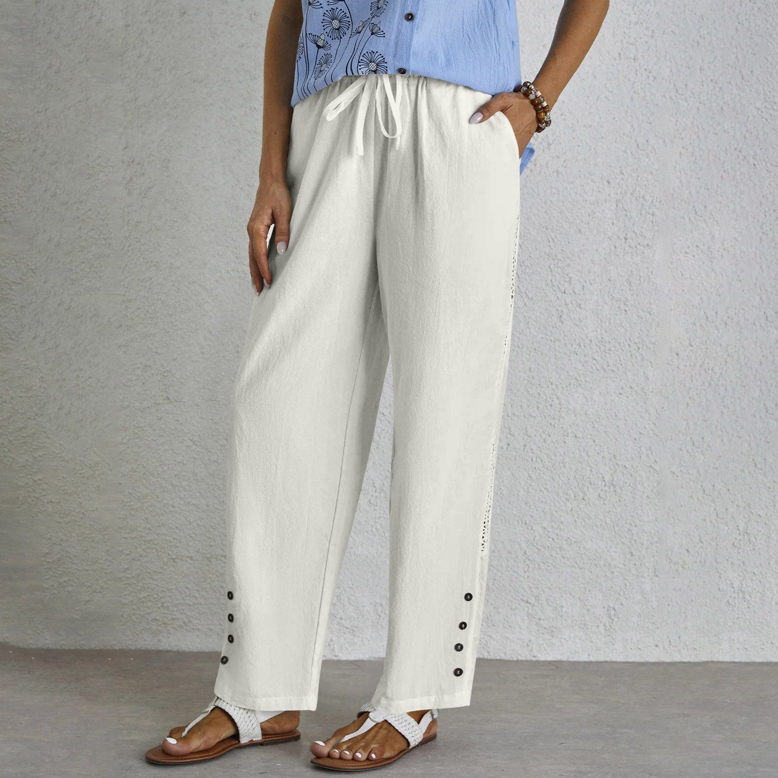Shania - Lässige Button-Down-Hose