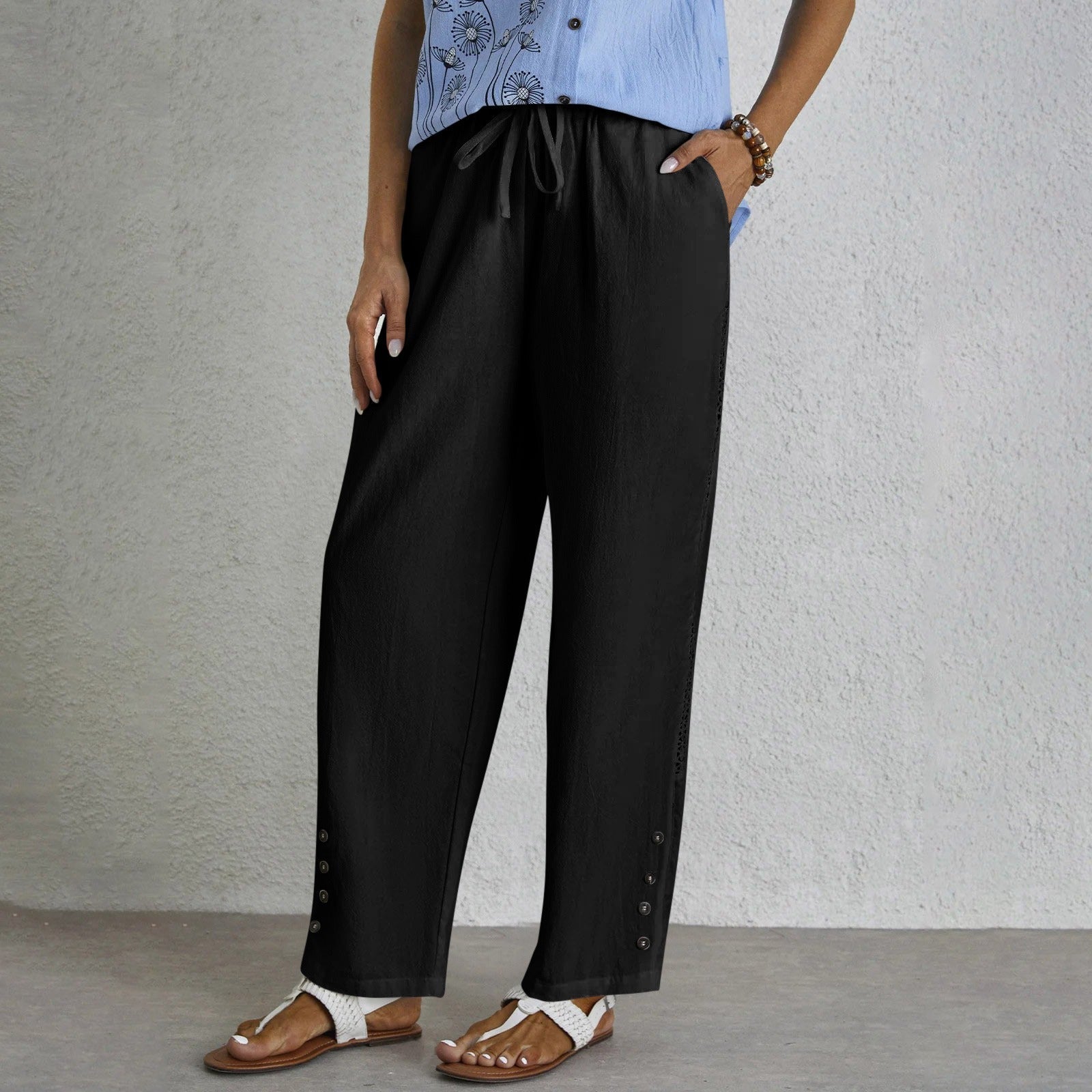 Shania - Lässige Button-Down-Hose