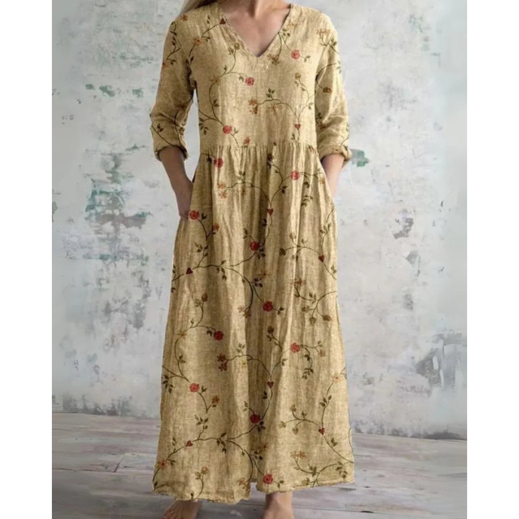 ELEANOR | Vintage-Maxikleid mit Blumenmuster