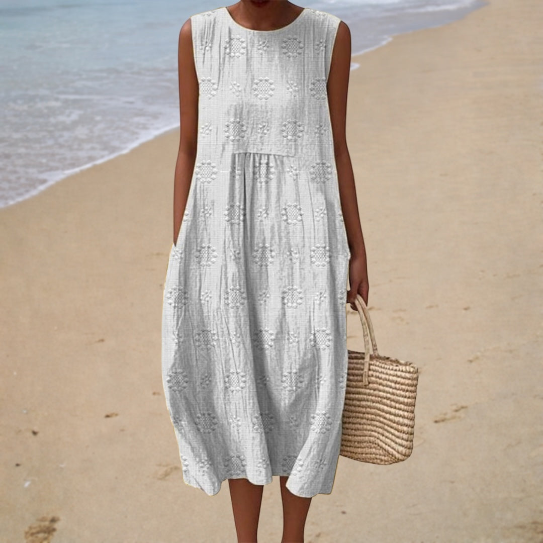 Bequemes ärmelloses Sommerkleid