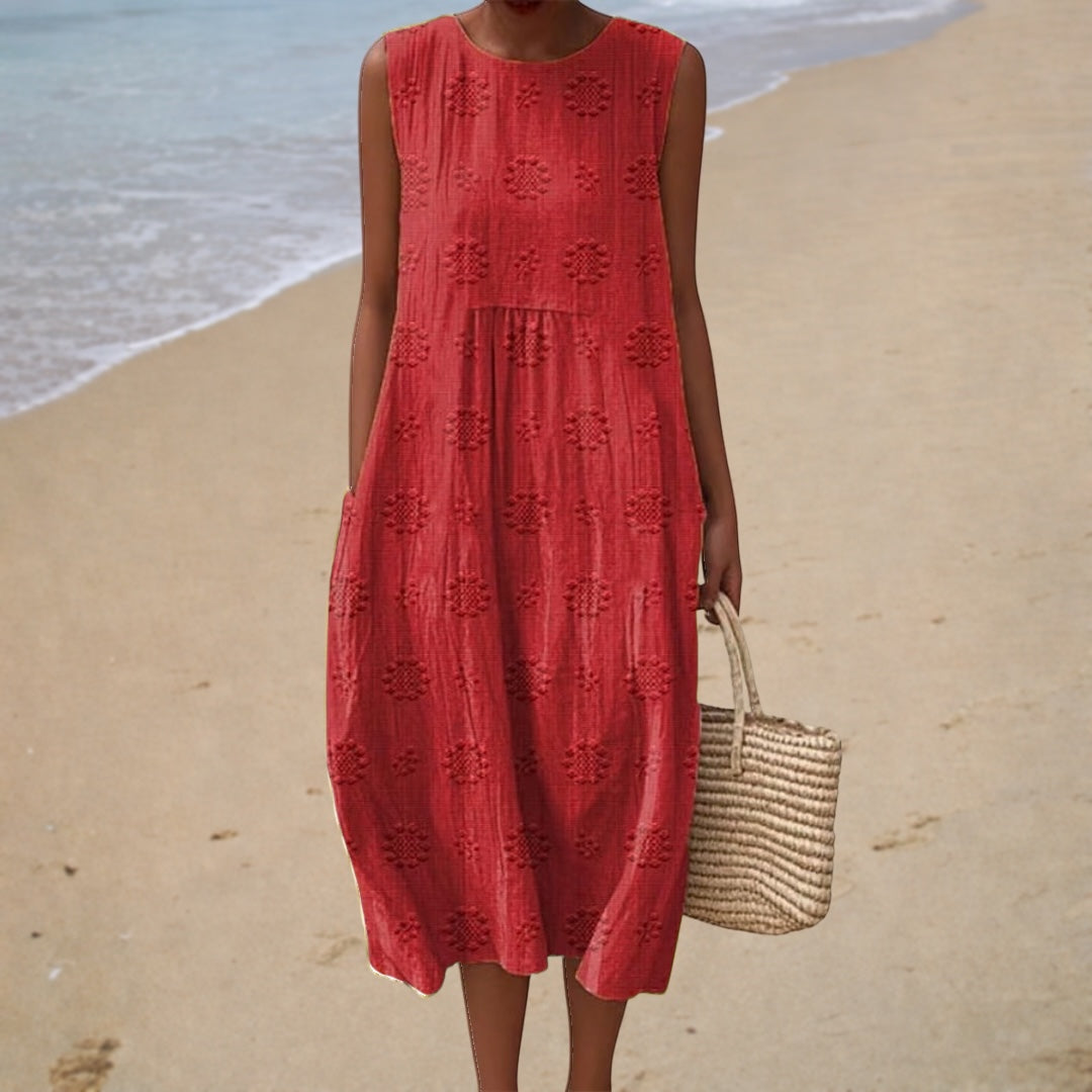 Bequemes ärmelloses Sommerkleid