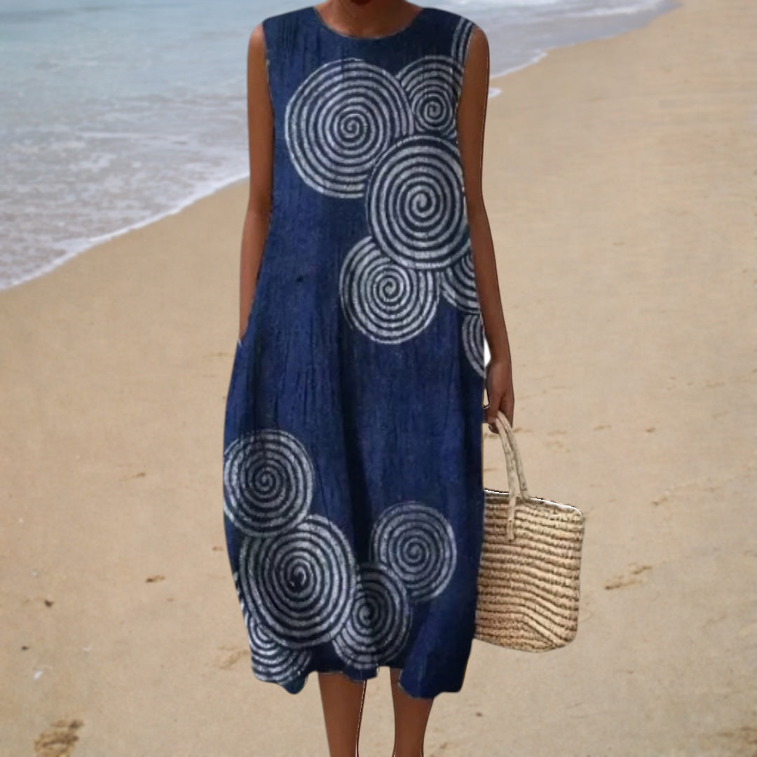 Bequemes ärmelloses Sommerkleid