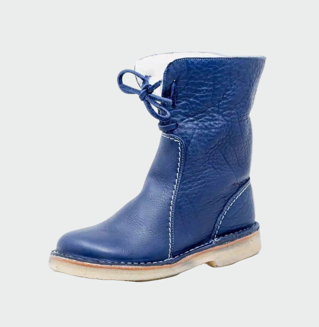 Wasserdichte Herren-Lederstiefel mit Wollfutter