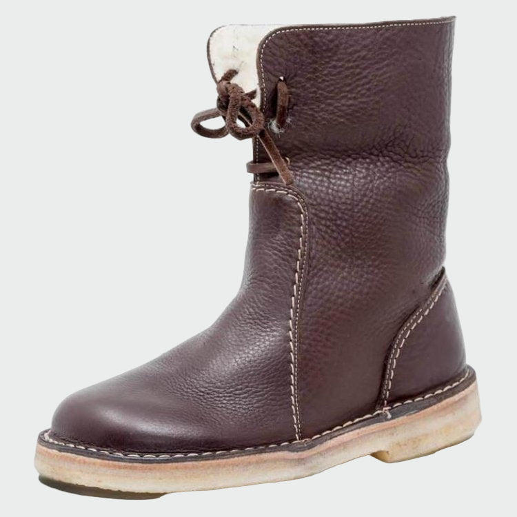 Wasserdichte Herren-Lederstiefel mit Wollfutter