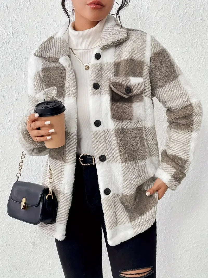 Martin | Elegante karierte Fleecejacke