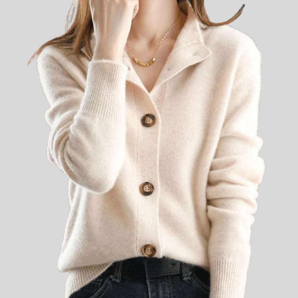 Clara | Kaschmir-Cardigan im Retro-Stil
