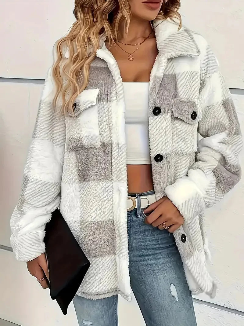 Martin | Elegante karierte Fleecejacke