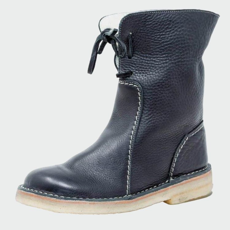 Wasserdichte Herren-Lederstiefel mit Wollfutter