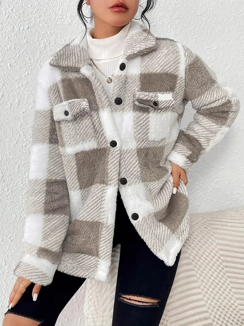Martin | Elegante karierte Fleecejacke