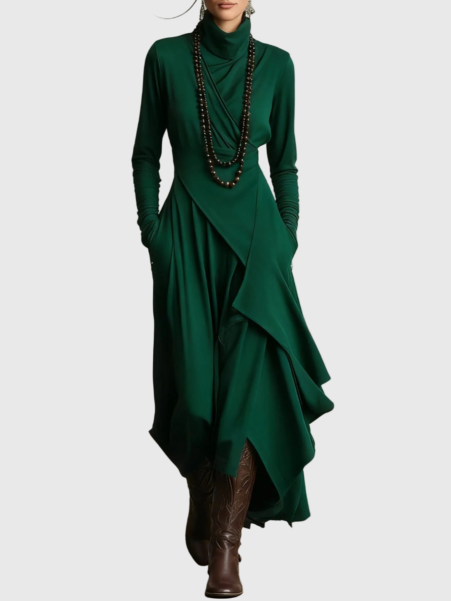 Lila | Plissiertes Maxikleid