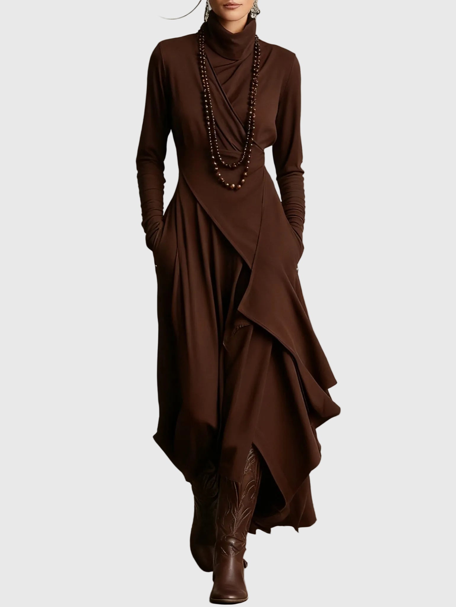 Lila | Plissiertes Maxikleid