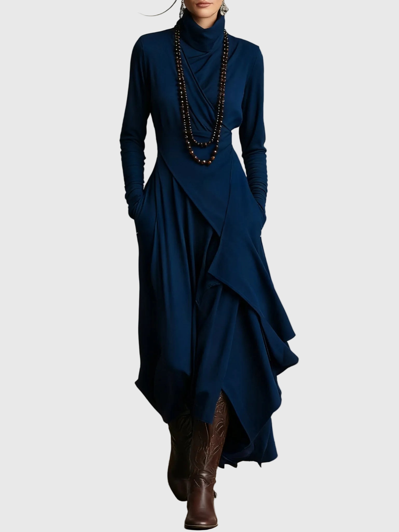 Lila | Plissiertes Maxikleid