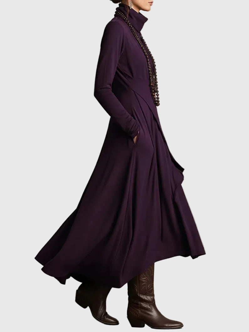 Lila | Plissiertes Maxikleid