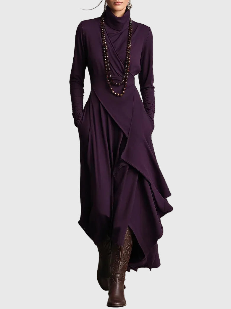 Lila | Plissiertes Maxikleid
