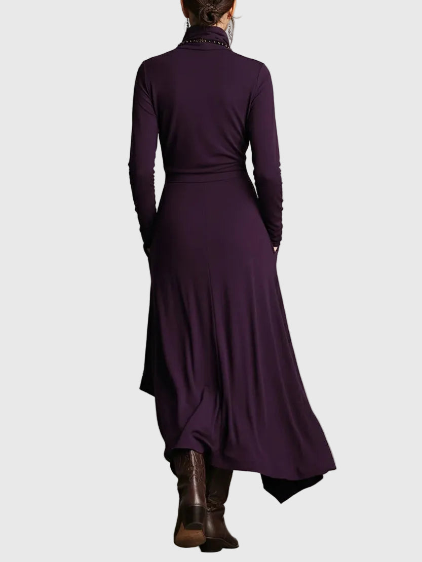 Lila | Plissiertes Maxikleid